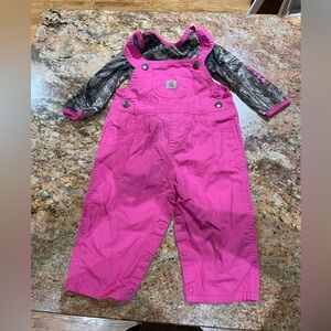 Carhartt Fuchsia Kids Overalls